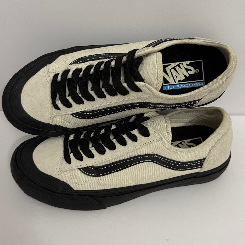 VANS Style 36 Decon SF 721278 Marshmallow Black Shoes Sneakers Sz M 7 W 8.5